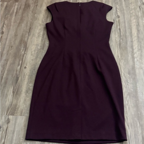Calvin Klein Dark Purple Midi Dress - Picture 2 of 4